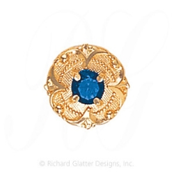 GS472 S - 14 Karat Gold Sapphire Slide 